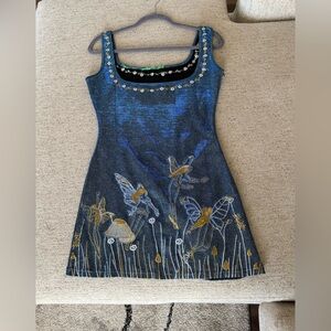 Sparkly Fairy Embroidered Festival Dress Size Small